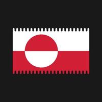 Groenland vlag vector. nationale vlag vector