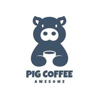 illustratie vectorafbeelding van varkenskoffie, goed voor logo-ontwerp vector