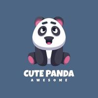 illustratie vectorafbeelding van schattige panda, goed voor logo-ontwerp vector