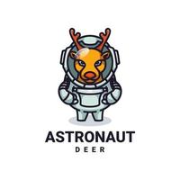 illustratie vectorafbeelding van astronautenhert, goed voor logo-ontwerp vector