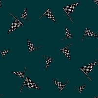 race vlag geschetst naadloos patroon. vintage sportelementen voor drive-handgetekende stijl. vector