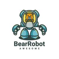 illustratie vectorafbeelding van berenrobot, goed voor logo-ontwerp vector