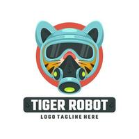 illustratie vectorafbeelding van tijgerrobot, goed voor logo-ontwerp vector