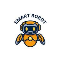 illustratie vectorafbeelding van slimme robot, goed voor logo-ontwerp vector