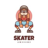 illustratie vectorafbeelding van skater, goed voor logo-ontwerp vector