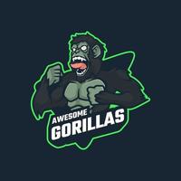 illustratie vectorafbeelding van gorilla's, goed voor logo-ontwerp vector