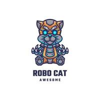 illustratie vectorafbeelding van robo kat, goed voor logo-ontwerp vector