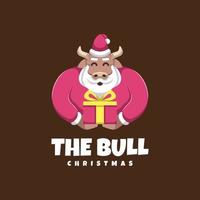 illustratie vectorafbeelding van de stier kerst, goed voor logo-ontwerp vector