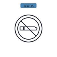 niet roken pictogrammen symbool vectorelementen voor infographic web vector