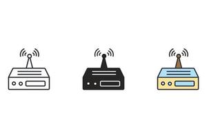 router pictogrammen symbool vectorelementen voor infographic web vector