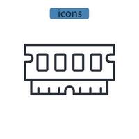 ram iconen symbool vector-elementen voor infographic web vector