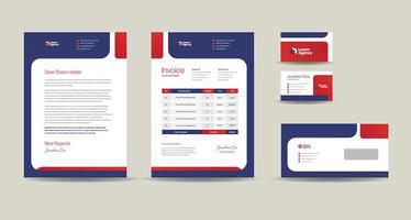 corporate business branding identiteit ontwerp of briefpapier ontwerp briefhoofd visitekaartje factuur envelop opstarten ontwerp vector