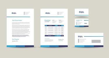 corporate business branding identiteit ontwerp of briefpapier ontwerp briefhoofd visitekaartje factuur envelop opstarten ontwerp vector