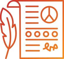 vredesverdrag pictogramstijl vector