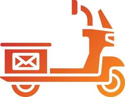 mail fiets pictogramstijl vector