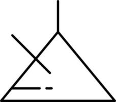 driehoek overzicht icoon vector