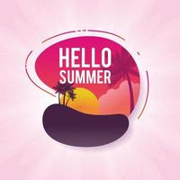 zomer verkoop banner achtergrond sjabloon. zomer verkoop vectorillustratie ontwerp. zomervakantie symbool. vector