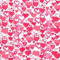 naadloos vectorpatroon met heel wat kleine handgetekende harten, illustratie voor huwelijksuitnodiging, valentijnsdagposter vector