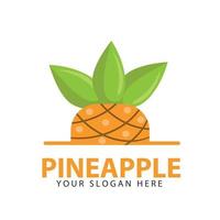 halve ananas-logo met toegevoegde slogan. vectorillustratie. vector