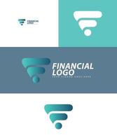 f pictogram financieel logo vector