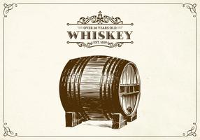 Free Hand Drawn Whisky Barrel Vector