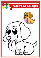 kleurboek voor kinderen. hond vector