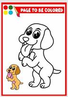 kleurboek voor kinderen. hond vector