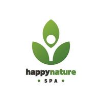 gelukkig natuur spa-logo vector