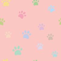 schattig pastel kitten pow naadloos patroonontwerp. pastel vector naadloze patroon. grafisch ontwerp voor het decoreren, behang, stof en etc. vectorillustratie.