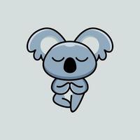 eenvoudige kawaii cartoon schattige koala activiteit illustratie vector