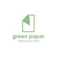 groenboek logo ontwerpsjabloon, met blad pictogram. perfect voor zaken, bedrijf, eco, natuur, mobiel, app, etc. vector