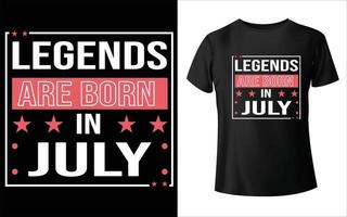 legendes worden geboren in de maand t-shirtontwerp, maand januari februari maart april mei juni juli augustus september oktober november december t-shirtontwerp vector