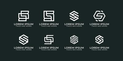 set letter s logo-ontwerpbundel