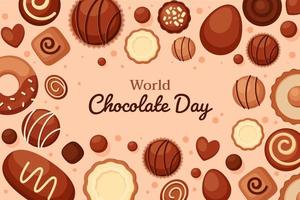 wereld chocolade dag vectorillustratie vector