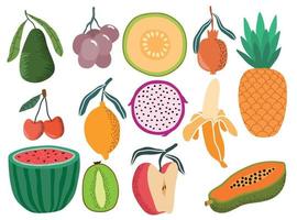 vers fruit hand tekenen vector set. vector illustratie