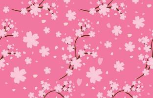 naadloze patroon van sakura, delicate roze stof patroon, lente bloemblaadje illustratie vector. vector