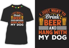 bier t-shirt ontwerp vector