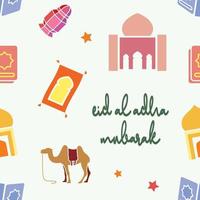 eid al adha willekeurig stijlpatroon naadloos vector