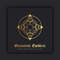 luxe gouden ornament embleem ontwerp stijlvolle lijn kunst decoratief logo. hotellabelsjabloon vector