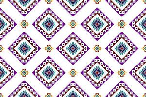ikat abstract geometrisch etnisch textiel naadloos patroonontwerp. Azteekse stof tapijt mandala ornamenten textiel decoraties behang. tribal boho inheemse turkije textiel traditionele borduurwerk vector. vector