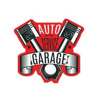 monochroom auto reparatie service logo