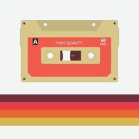 retro audiocassette ontwerp vector