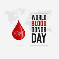 wereld bloeddonordag social media bericht vector