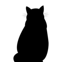 silhouet van een kat. vector afbeelding geïsoleerd op een witte achtergrond