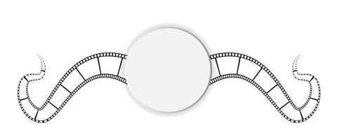 film reel strip abstract frame achtergrondontwerp. vectorillustratie geïsoleerd op een witte achtergrond vector