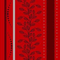 stijlvol lommerrijk plantenpatroon op rode achtergrond voor behang, textiel, fabrieksproductie in eps10 vectorformaat vector