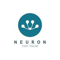 neuron logo of zenuwcel logo ontwerp, molecuul logo illustratie sjabloon icoon met vector concept