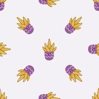 handgetekende schattige succulente kamerplanten in potten, vector naadloos patroon voor stof, wallpapers