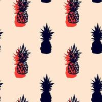 naadloos patroon met ananas. vectorillustratie. vector