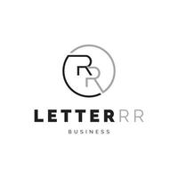 beginletter rr pictogram logo ontwerp inspiratie vector